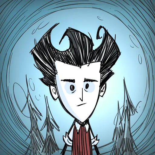 Stylizowana ręcznie rysowana mapa survivalowa inspirowana światem Don't Starve: Pocket Edition